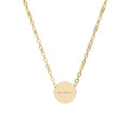 Mini Engraved Circle Necklace — Personalized Simple Disc Pendant