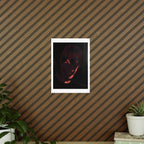 Dark Anime Portrait Photopaper Poster — Red-Eyed Moody Wall Art