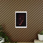 Dark Anime Portrait Photopaper Poster — Red-Eyed Moody Wall Art