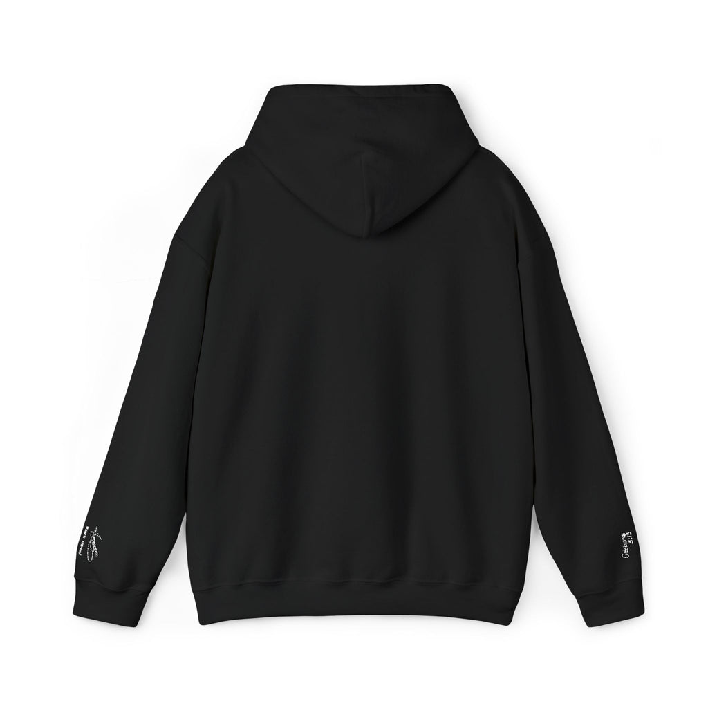 moon gate embroided essential hoodie black