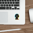 chibi oni holographic sticker